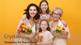  Presentation with yellow color - Presentation having happy-women-s-day-children background and a coral colored foreground