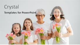  Presentation with happy holiday - Presentation featuring happy-women-s-day-children background and a light gray colored foreground
