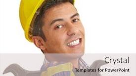  Presentation with jaw - Presentation theme with happy-worker-carrying background and a lemonade colored foreground