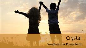  Presentation with love - Slide set consisting of happy world - girl and boy couple love background and a gold colored foreground