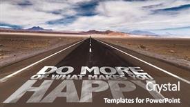  Presentation with desert - Beautiful slide deck featuring do more what makes you backdrop and a tawny brown colored foreground