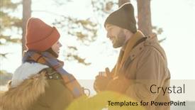  Presentation with hot tea - Beautiful theme featuring happy-young-affectionate-couple backdrop and a yellow colored foreground