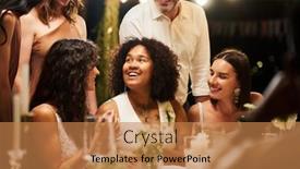  Presentation with african american wedding - Presentation featuring happy-young-african-american-bride background and a coral colored foreground