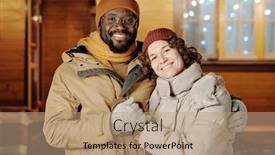  Presentation with wife - Slide deck having happy-young-african-american-man background and a coral colored foreground