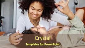  Presentation with african american couples on the mountaintop - Theme having happy-young-african-american-woman background and a tawny brown colored foreground