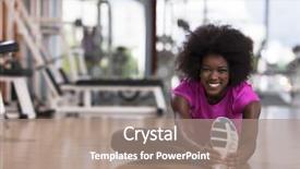  Presentation with religious african american - Presentation theme having happy young african american woman background and a coral colored foreground