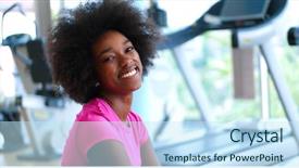  Presentation with african american marriage - Theme consisting of happy young african american woman background and a sky blue colored foreground