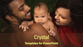  Presentation with happy baby - Beautiful PPT theme featuring happy young attractive mixed race backdrop and a tawny brown colored foreground