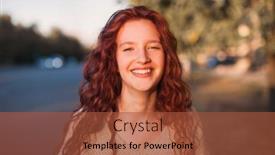  Presentation with beautiful young girl red - Theme consisting of happy-young-beautiful-woman-walking background and a red colored foreground