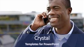  Presentation with young black couples hiking - PPT theme with happy young black african man background and a ocean colored foreground