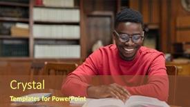  Presentation with african american high school - Cool new PPT layouts with happy-young-black-student-wearing backdrop and a tawny brown colored foreground