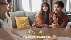  Presentation with black parents - Presentation design featuring happy-young-black-woman-boasting background and a coral colored foreground