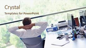  Presentation with happy 30th birthday word cloud - Amazing PPT layouts having happy young business man work backdrop and a  colored foreground