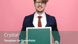  Presentation with navy blue - Cool new slide set with happy-young-businessman-in-navy backdrop and a ocean colored foreground