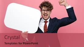  Presentation with navy blue - Presentation theme with happy-young-businessman-in-navy background and a red colored foreground