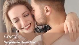  Presentation with broken home upset couple - Amazing PPT layouts having happy young couple at home closeup backdrop and a coral colored foreground