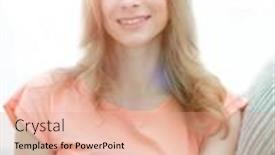  Presentation with checks - Amazing presentation theme having happy young couple checks photos on photos the camera sitting backdrop and a coral colored foreground