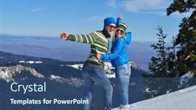  Presentation with snow day - PPT theme enhanced with charity cursive writing word concept background and a light gray colored foreground