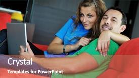  Presentation with fun work - PPT layouts featuring happy young couple have fun and relax at comfort bright apartment and work on laptop computer happy young couple have fun and relax at comfort bright apartment and work on laptop computer background and a coral colored foreground