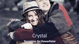  Presentation with bbq park - Colorful PPT theme enhanced with happy young couple in autumn backdrop and a wine colored foreground