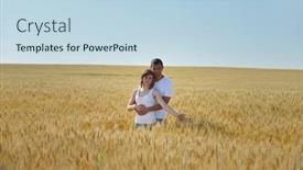  Presentation with love romance - Colorful PPT layouts enhanced with happy-young-couple-in-love backdrop and a light blue colored foreground