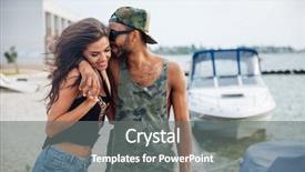  Presentation with movie theater loving couple - Beautiful PPT layouts featuring happy young couple in love backdrop and a gray colored foreground