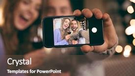  Presentation with young happy couple - Slides consisting of happy young couple spending romantic background and a tawny brown colored foreground