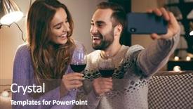  Presentation with young happy couple - Audience pleasing presentation theme consisting of happy young couple spending romantic backdrop and a violet colored foreground