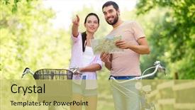  Presentation with lifestyle - PPT layouts with route free - travel trip leisure and lifestyle background and a yellow colored foreground