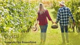  Presentation with golf trip - Slides having happy-young-couple background and a yellow colored foreground