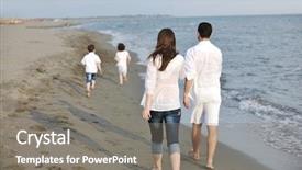  Presentation with family health nurse - Slide deck consisting of happy young family have fun background and a gray colored foreground