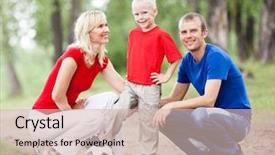  Presentation with family day - Amazing presentation theme having happy young family spending time backdrop and a  colored foreground