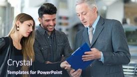 Presentation with family talking - Audience pleasing slides consisting of happy-young-family-talking backdrop and a tawny brown colored foreground