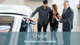  Presentation with family talking - Theme featuring happy-young-family-talking background and a ocean colored foreground