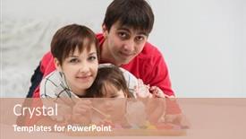  Presentation with baby girl - Slide set having happy-young-family background and a  colored foreground