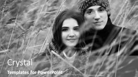  Presentation with young happy couple - Cool new theme with happy-young-fashion-couple-walking backdrop and a gray colored foreground