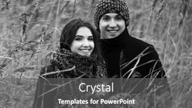  Presentation with coats - Slide set featuring happy-young-fashion-couple-walking background and a dark gray colored foreground