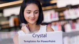  Presentation with female college student for health check up - Cool new slide deck with happy young female student sudying backdrop and a  colored foreground