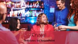  Presentation with alcoholic - Amazing presentation theme having happy young friends with alcoholic drinks talking at party backdrop and a red colored foreground