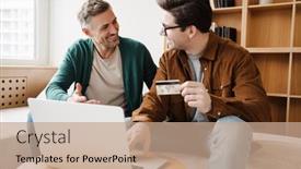  Presentation with gay - Cool new presentation theme with happy-young-gay-couple-using backdrop and a coral colored foreground