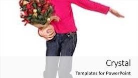  Presentation with figure skating - PPT theme enhanced with happy young girl figure skating in santa hat with christmas tree isolated background and a white colored foreground