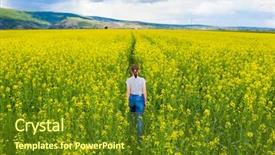  Presentation with rapeseed - Cool new slide set with happy young girl in rapeseed backdrop and a tawny brown colored foreground