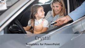  Presentation with mom - Presentation design consisting of happy-young-girl-with-mom background and a  colored foreground