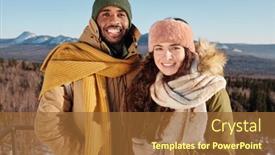  Presentation with intercultural - Amazing presentation theme having happy-young-intercultural-dates backdrop and a tawny brown colored foreground