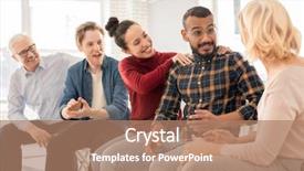  Presentation with intercultural - Amazing slide deck having happy young intercultural woman keeping backdrop and a coral colored foreground