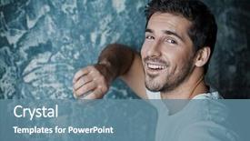  Presentation with men health - Presentation theme having men's beauty and health background and a seafoam green colored foreground