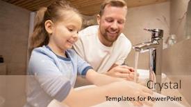  Presentation with cute - PPT theme with happy-young-man-looking background and a lemonade colored foreground