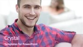  Presentation with forward - Audience pleasing presentation theme consisting of happy young man showing forward backdrop and a  colored foreground