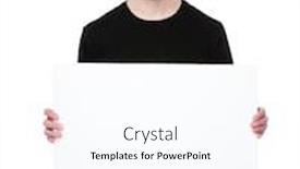  Presentation with displaying - Audience pleasing presentation consisting of happy-young-man-showing backdrop and a pink colored foreground