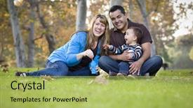  Presentation with racing diversity race ethnicity - Cool new slides with happy young mixed race ethnic backdrop and a yellow colored foreground